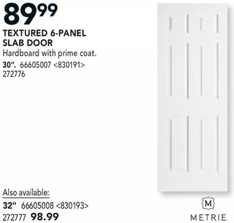 Lowe's Textured 6-panel slab door offer