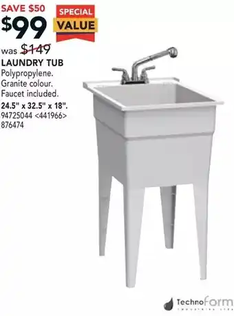 RONA Laundry tub offer