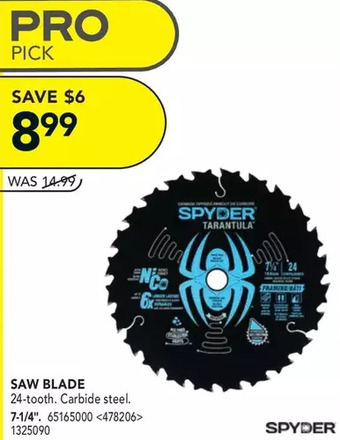 RONA Spyder saw blade offer