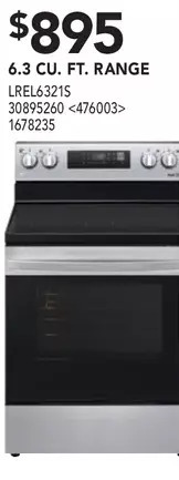 RONA 6.3 cu. ft. range offer