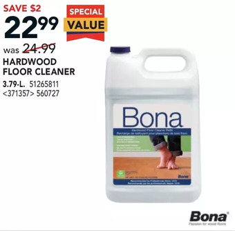 RONA Bona hardwood floor cleaner offer