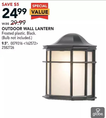 RONA Outdoor wall lantern offer
