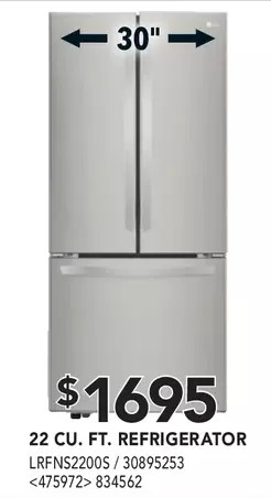 RONA Lg 22 cu. ft. refrigerator offer