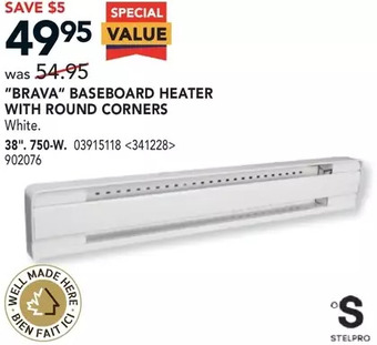 RONA "brava" baseboard heater with round corners offer