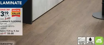 RONA Quickstyle laminate flooring offer