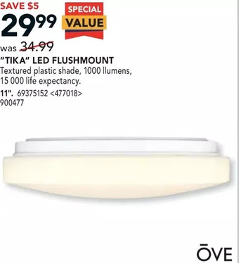 RONA Ove "tika" led flushmount offer