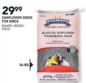 RONA Armstrong sunflower seeds for birds offer