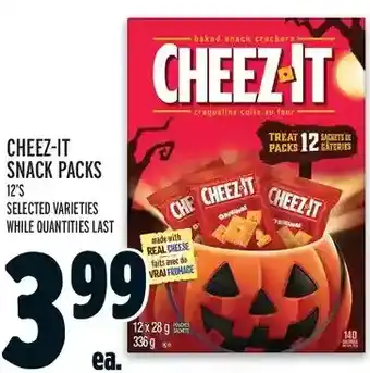Metro Cheez-it snack packs offer