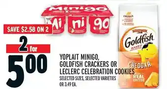 Metro Yoplait minigo, goldfish crackers or leclerc celebration cookies offer