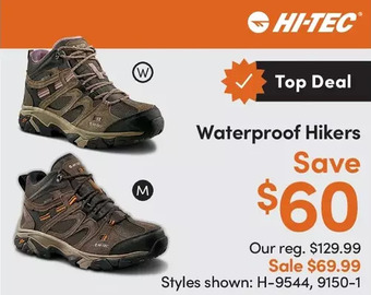 Mark's Hi-tec waterproof hikers offer