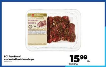 Real Canadian Superstore Pc® free from® marinated lamb loin chops offer