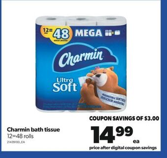 Real Canadian Superstore Charmin bath tissue, 12=48 rolls offer