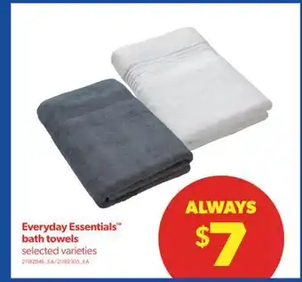 Real Canadian Superstore Everyday essentials™ bath towels offer