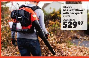 Home Hardware 58.2 cc 2-cycle power blower with back pack + tube throttle offer