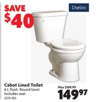 Home Hardware Cabot lined toilet offer
