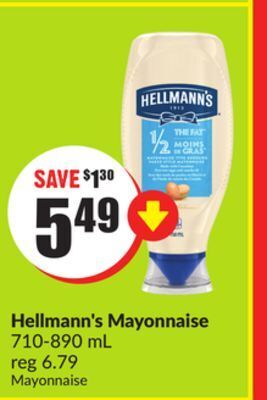 FreshCo Hellmann's mayonnaise 710-890 ml offer