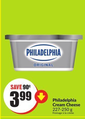 FreshCo Philadelphia cream cheese 227-250 g offer