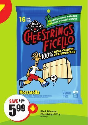 FreshCo Black diamond cheestrings 336 g offer