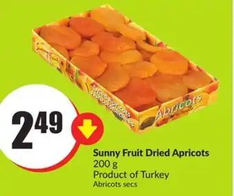 FreshCo Sunny fruit dried apricots 200 g product of turkey offer