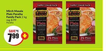 Chalo FreshCo Mirch masala plain paratha family pack 2 kg offer