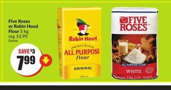 Chalo FreshCo Five roses or robin hood flour 5 kg offer