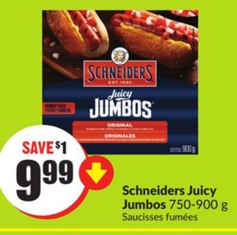 Chalo FreshCo Schneiders juicy jumbos 750-900 g offer