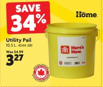Home Hardware Utility pail offer