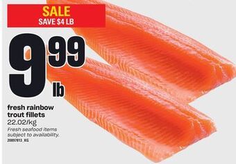 Loblaws Fresh rainbow trout fillets offer