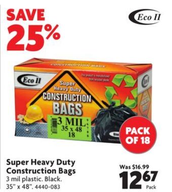 Home Hardware Super heavy duty construction bags offer