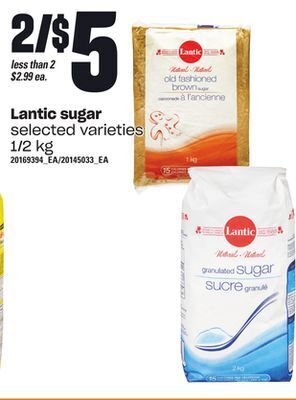 Loblaws Lantic sugar, 1/2 kg offer