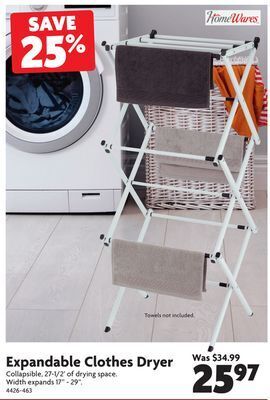 Home Hardware Expandable clothes dryer offer