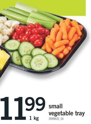 Fortinos Small vegetable tray, 1 kg offer