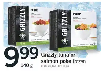 Fortinos Grizzly tuna or salmon poke, 140 g offer