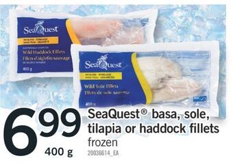 Fortinos Seaquest®® basa, sole, tilapia or haddock fillets, 400 g offer
