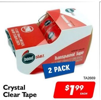 Debranded crystal clear tape