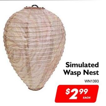 Debranded simulated wasp nest