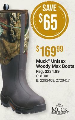 Bass Pro Muck® unisex woody max boots offer