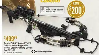 Centerpoint™ amped™ 425 crossbow package with power draw cranking device