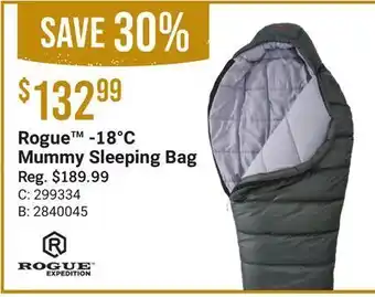 Rogue -18°c mummy sleeping bag