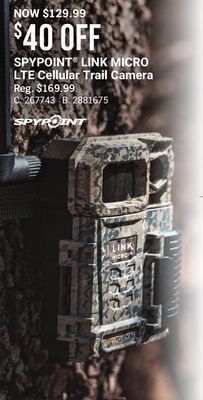 Bass Pro Spypoint® link micro lte cellular trail camera offer