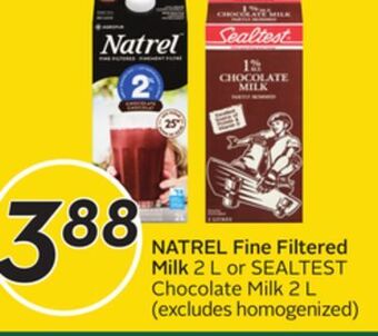 Sobeys Natrel fine filtered milk offer