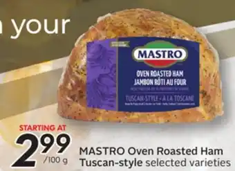Sobeys Mastro oven roasted ham offer