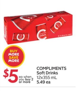 Sobeys Compliments soft drinks offer