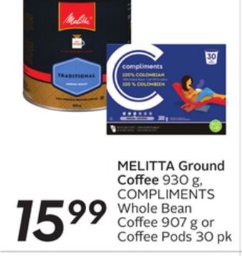 Sobeys Melitta ground coffee offer