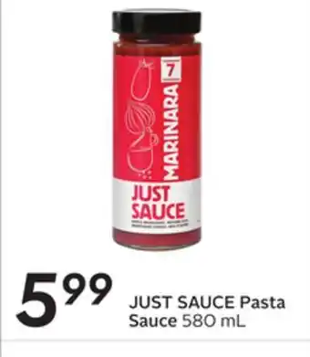 Sobeys Just sauce pasta sauce offer