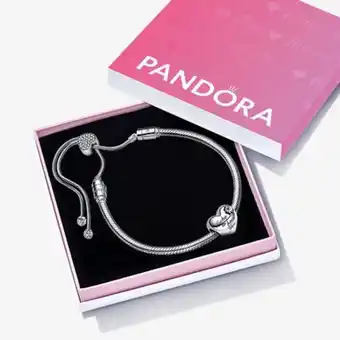 Pandora Coffret cadeau bracelet coeur et trèfle offer
