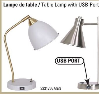 Sushi Shop Table lamp with usb port offer