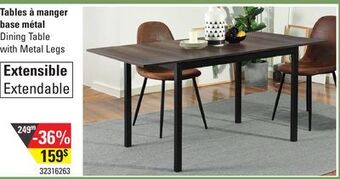 Sushi Shop Dining table with metal legs offer