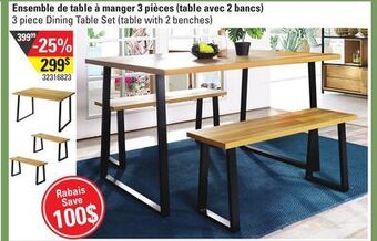Sushi Shop 3 piece dining table set (table with 2 benches) offer