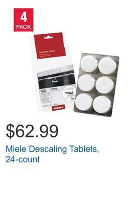 Costco Miele descaling tablets, 24-count offer